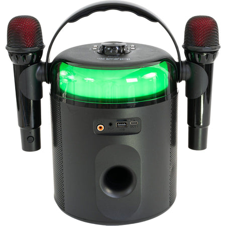 Ibiza Light & Sound KARAHOME-BK - Altavoz autónomo Bluetooth especial “Karaoke” 120 W - Tempo Shop