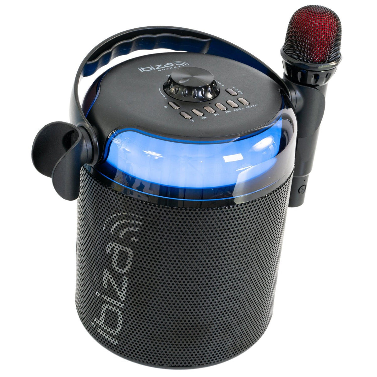 Ibiza Light & Sound KARAHOME-BK - Altavoz autónomo Bluetooth especial “Karaoke” 120 W - Tempo Shop