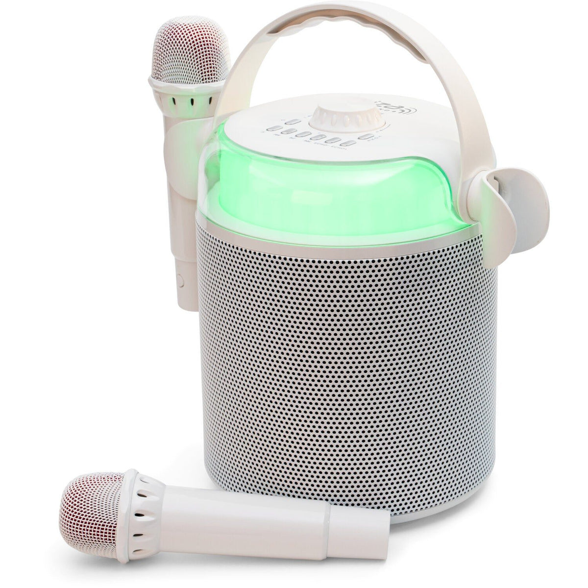 Ibiza Light & Sound KARAHOME-WH - Altavoz autónomo Bluetooth especial “Karaoke” 120 W - Tempo Shop