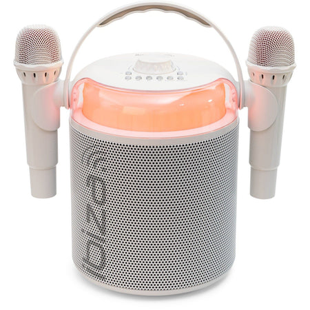 Ibiza Light & Sound KARAHOME-WH - Altavoz autónomo Bluetooth especial “Karaoke” 120 W - Tempo Shop