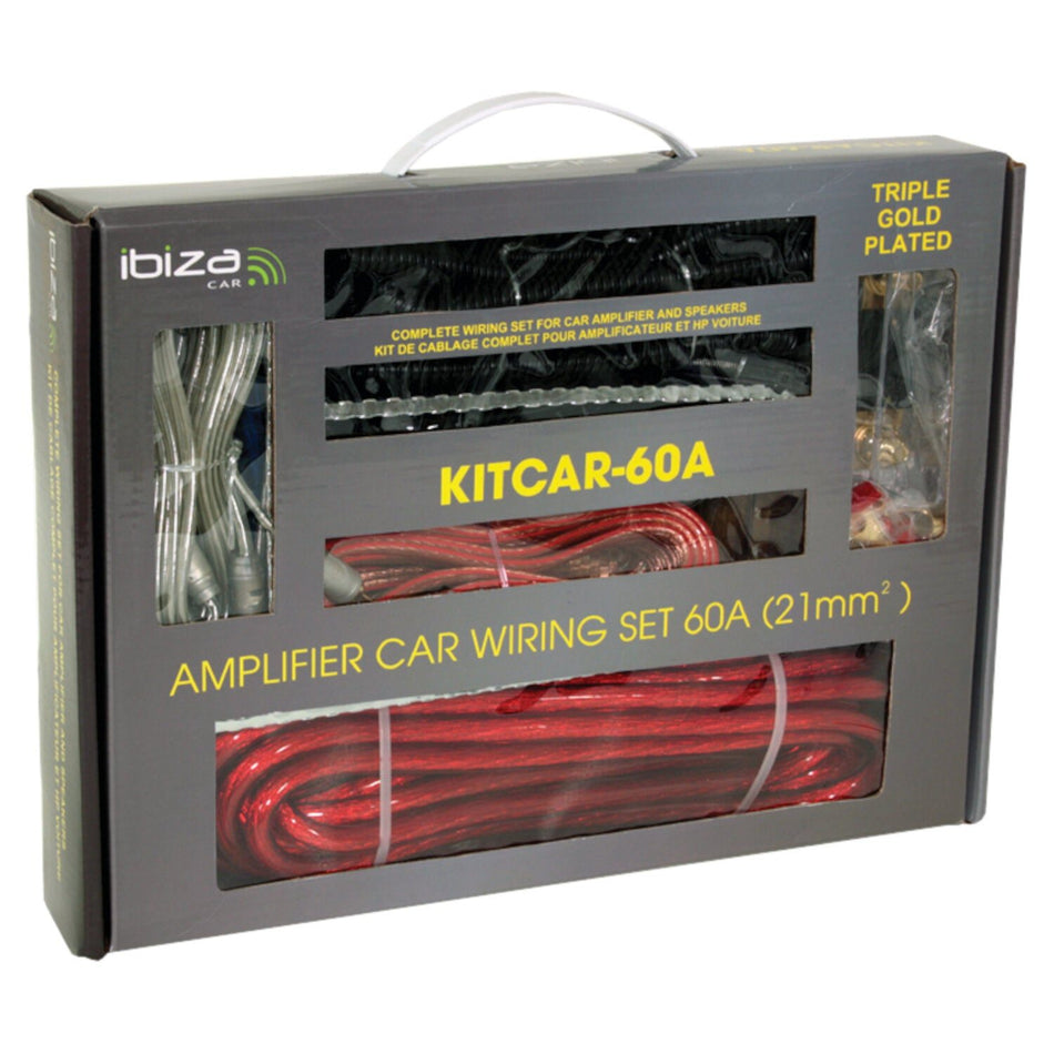 Ibiza Light & Sound KITCAR60A - Kit de cableado completo 60 A para coche y altavoces - Tempo Shop