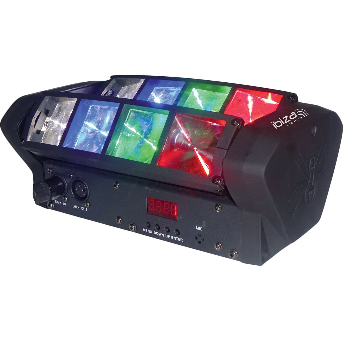 Ibiza Light & Sound LED8-MINI - Efecto de iluminación MINI-SPIDER - Tempo Shop