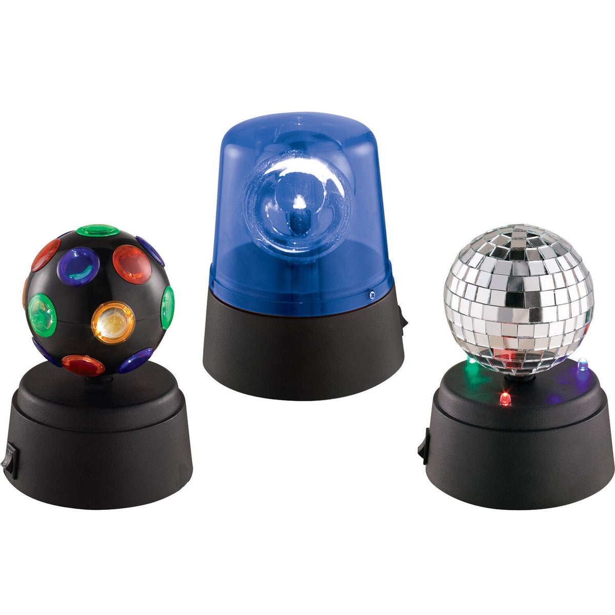 Ibiza Light & Sound LIGHTY-PARTY – Conjunto de 3 mini efectos de luz a pilas - Tempo Shop
