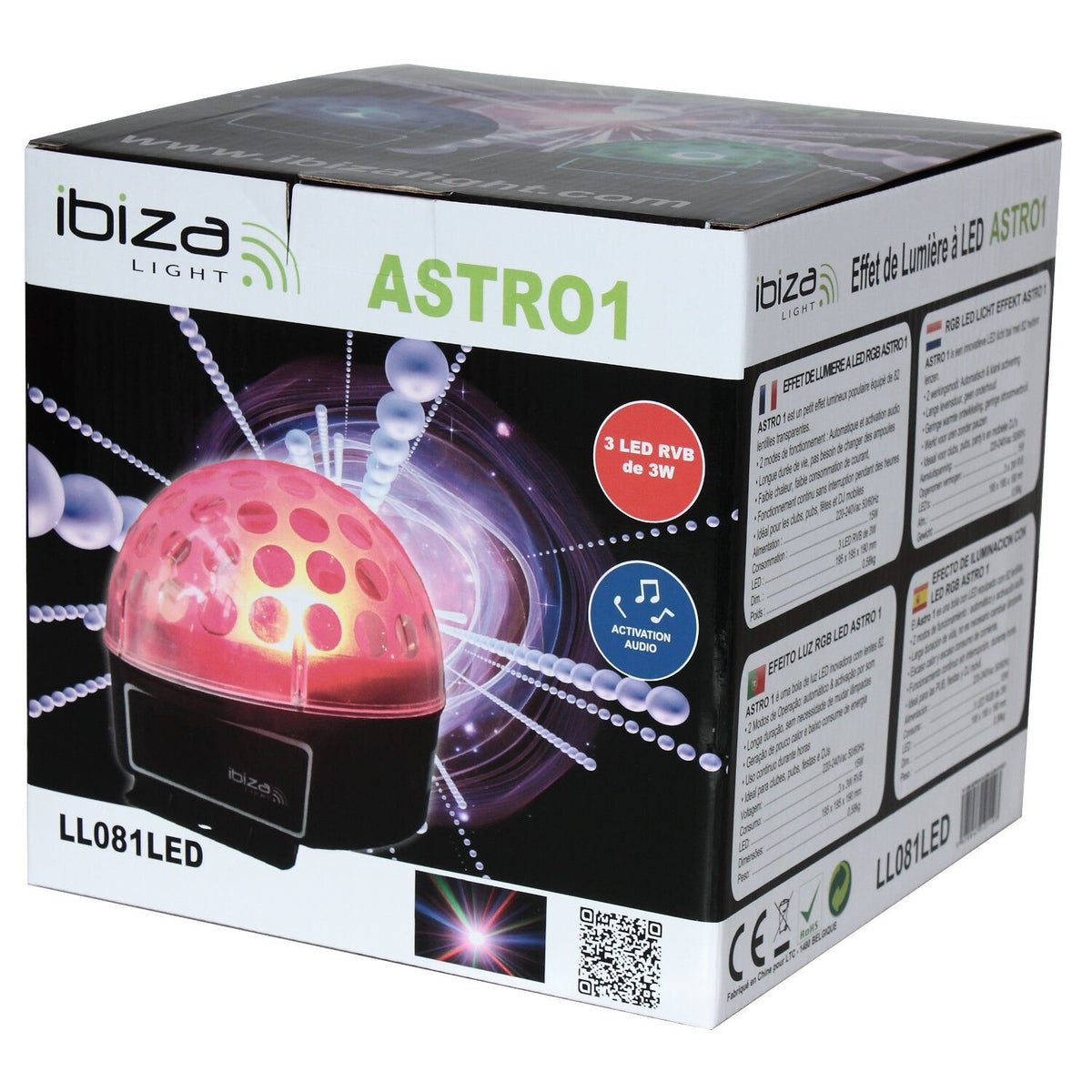 Ibiza Light & Sound LL081LED - Efecto de iluminación ASTRO 1 con 81 lentes - Tempo Shop