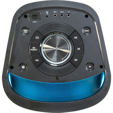 Ibiza Light & Sound LOUNGE28 – Altavoz luminoso portátil 2×8"/20 cm, 600 W con Bluetooth, USB, microSD y mando a distancia -