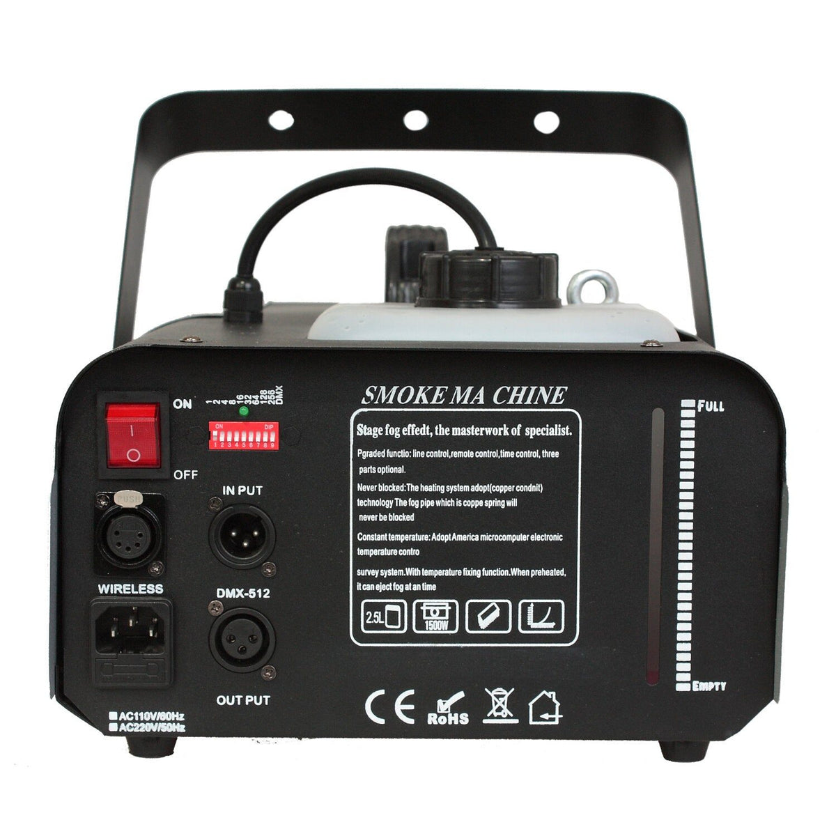 Ibiza Light & Sound LSM1500PRO - Máquina de humo profesional programable DMX 1500W - Tempo Shop