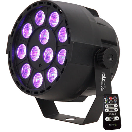 Ibiza Light & Sound PAR-MINI-RGB3 - Proyector PAR de LED 12×3 W RVB 3-en-1 - Tempo Shop