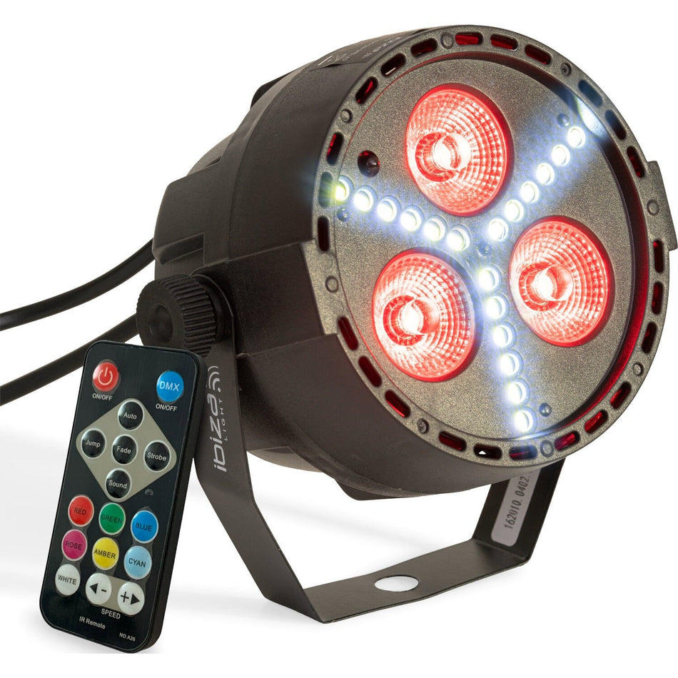 Ibiza Light & Sound PAR-MINI-STR – Proyector PAR RGBW 4-en-1 con estroboscopio SMD - Tempo Shop
