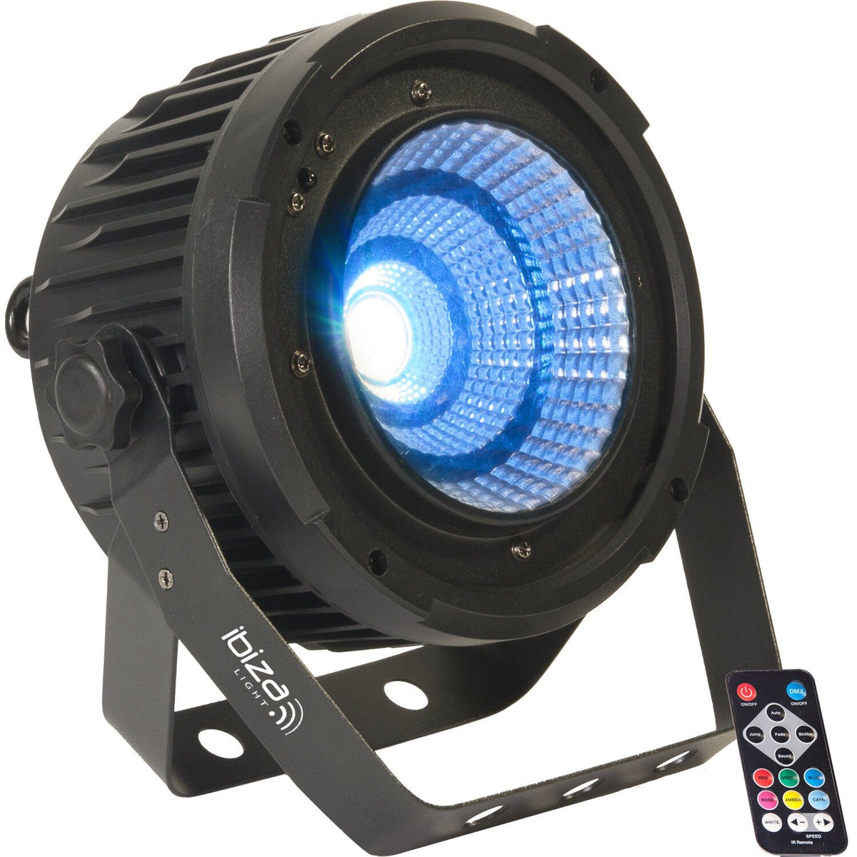 Ibiza Light & Sound PARLED50-COB – Proyector PAR de LED COB RGBWA 5-en-1 de 50 W - Tempo Shop