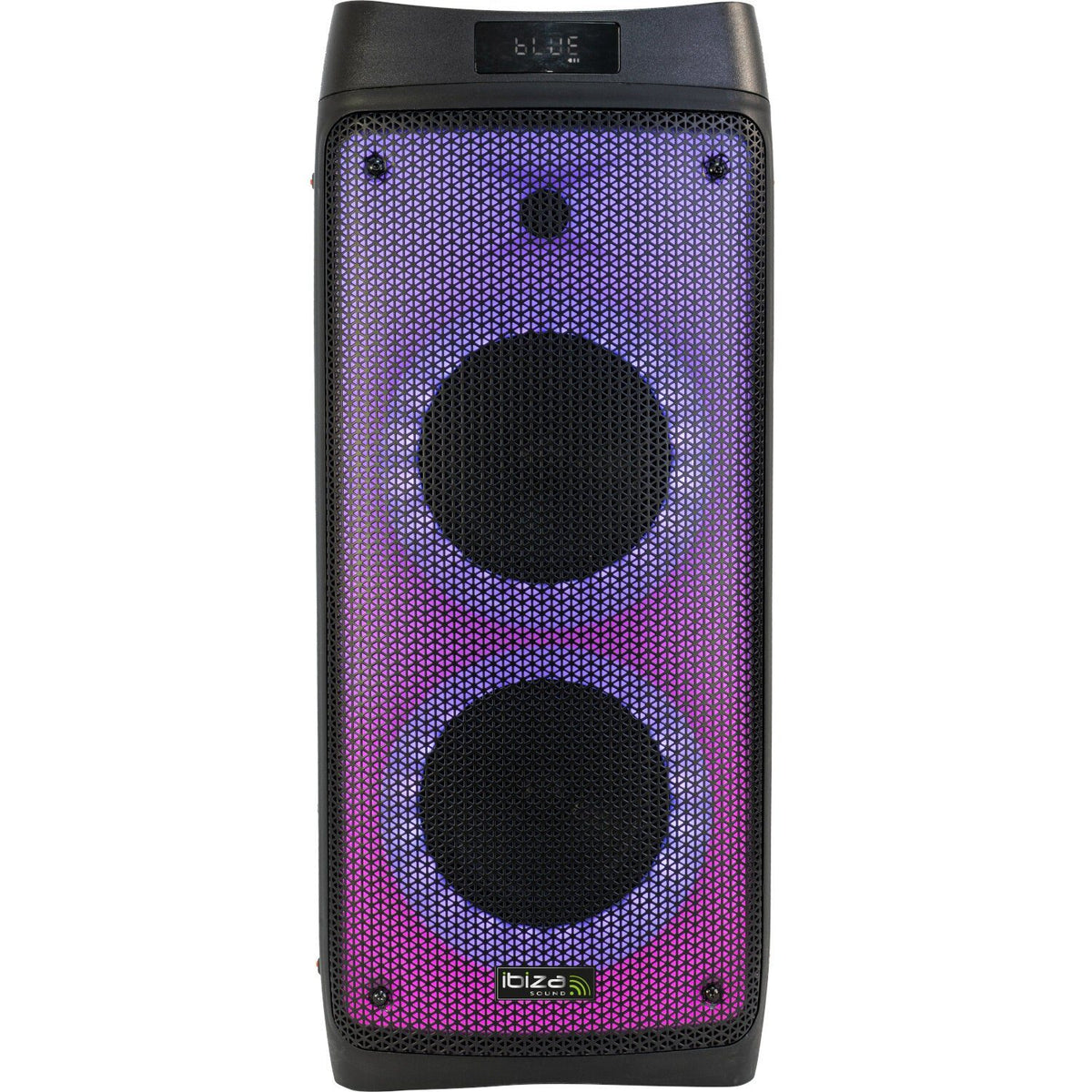 Ibiza Light & Sound PHANTOM – Altavoz portátil 2×6,5"/16 cm, 300 W con doble efecto LED, Bluetooth, USB, microSD y mando a di