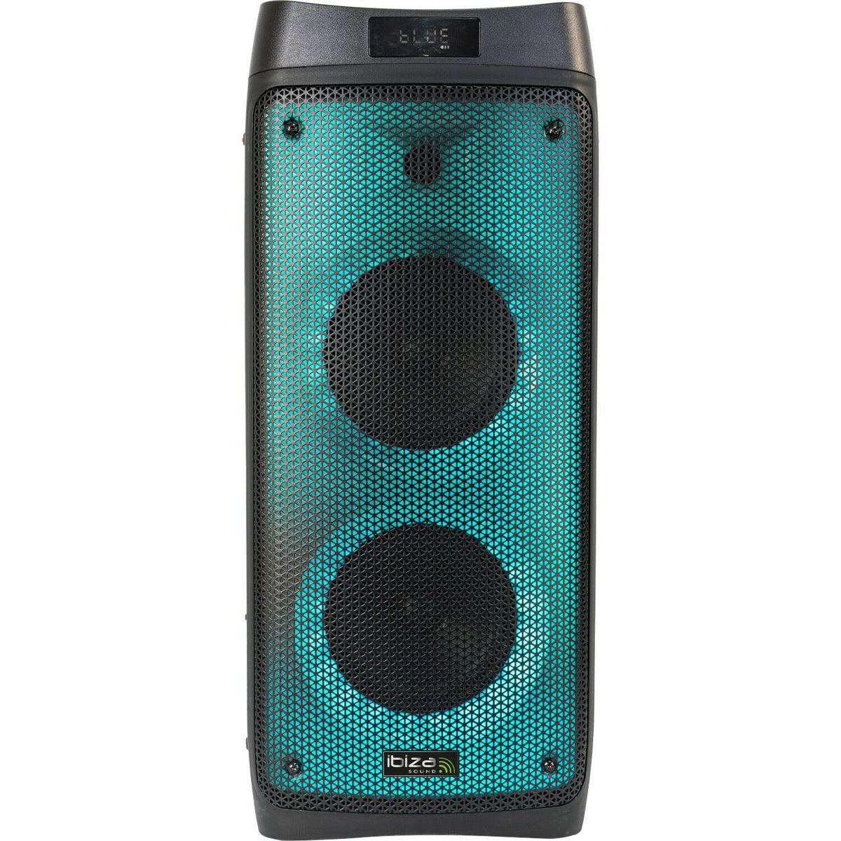 Ibiza Light & Sound PHANTOM – Altavoz portátil 2×6,5"/16 cm, 300 W con doble efecto LED, Bluetooth, USB, microSD y mando a di