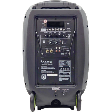 Ibiza Light & Sound PORT12VHF-BK-MKII-POOLPACK – Sistema de sonorización portátil autónomo 12”/30 cm con USB-MP3, TWS, VOX, B