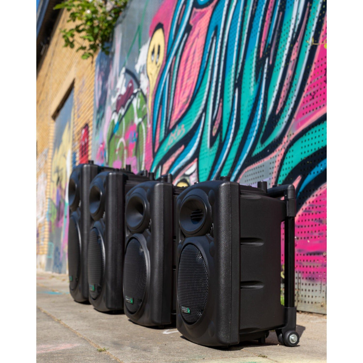 Ibiza Light & Sound PORT8UHF-BT – Sistema portátil autónomo con USB/VOX/Bluetooth y micros UHF + micro cable - Tempo Shop