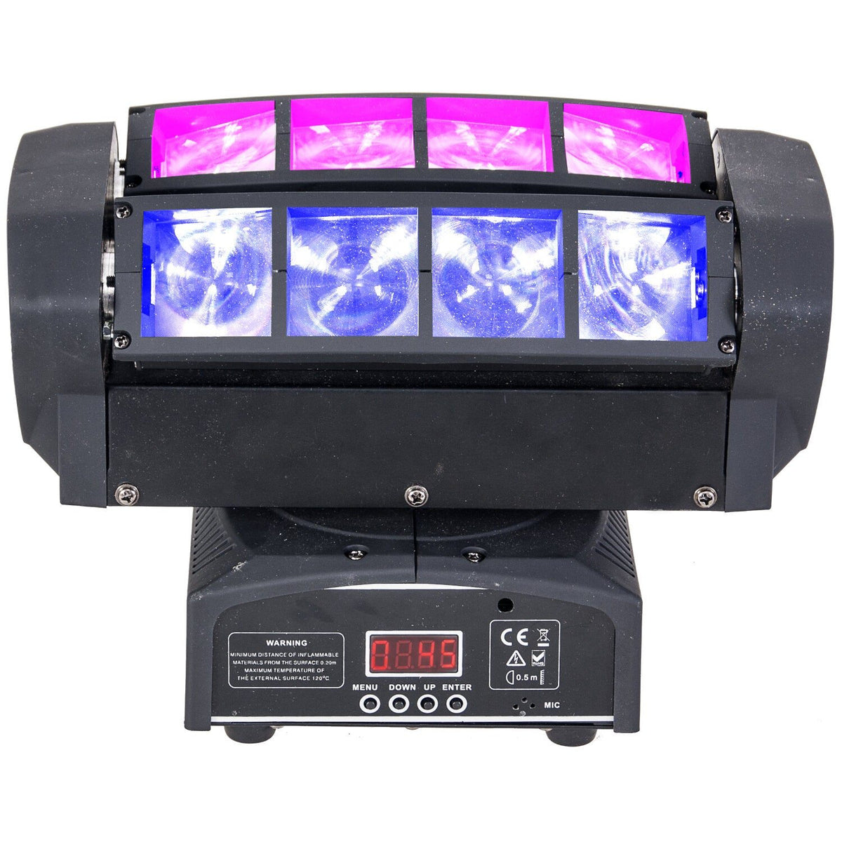 Ibiza Light & Sound QUAD8-FX – Efecto de iluminación “SPIDER” de barras con 8 LEDs CREE RGBW de 10 W - Tempo Shop