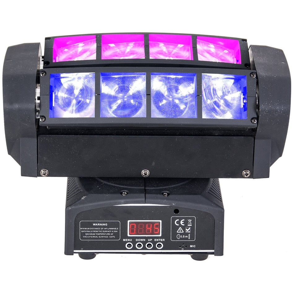 Ibiza Light & Sound QUAD8-FX – Efecto de iluminación “SPIDER” de barras con 8 LEDs CREE RGBW de 10 W - Tempo Shop