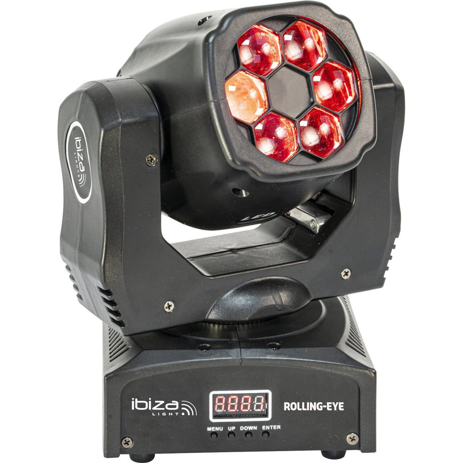 Ibiza Light & Sound ROLLING-EYE - Cabeza móvil Wash con efectos 6x12W - Tempo Shop
