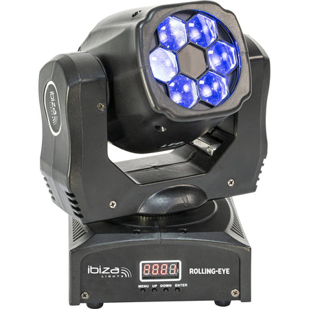 Ibiza Light & Sound ROLLING-EYE - Cabeza móvil Wash con efectos 6x12W - Tempo Shop