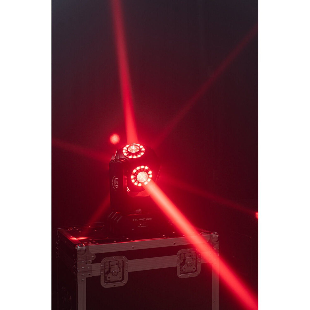 Ibiza Light & Sound SATURNE – Cabeza móvil DMX de 8 LED RGBW 4-en-1 con anillos luminosos - Tempo Shop