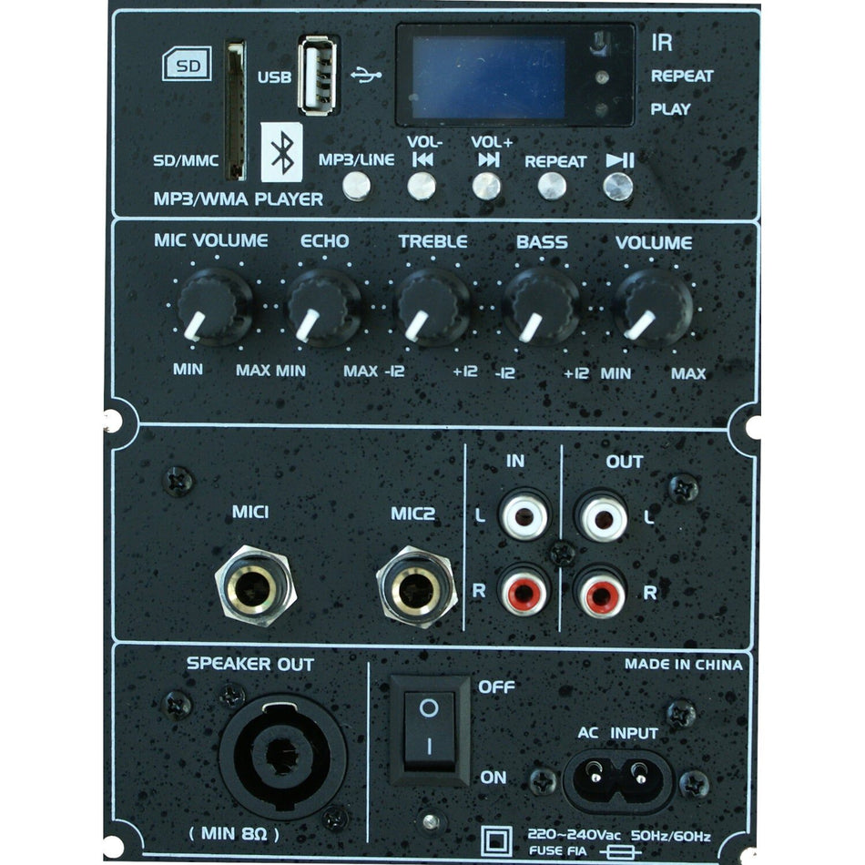 Ibiza Light & Sound SLK8A-BT - Bafle profesional activo de 8"/20 cm, 300 W con USB-MP3 & Bluetooth - Tempo Shop