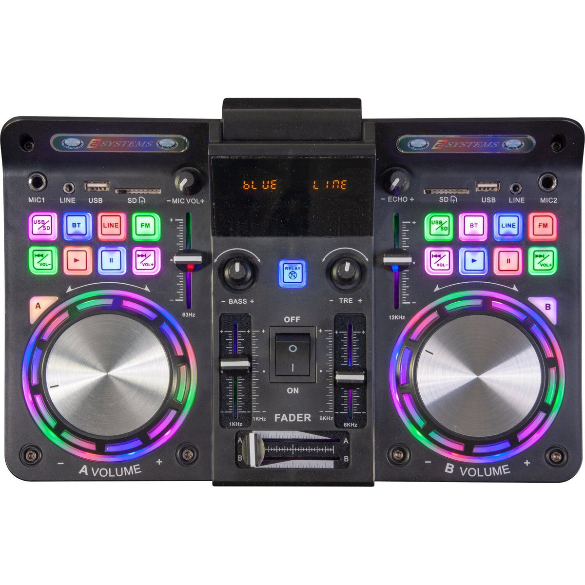 Ibiza Light & Sound STANDUP18-MAX – Caja activa portátil 18″/46 cm 900 W con efectos LED, mezclador y reproductor integrado -