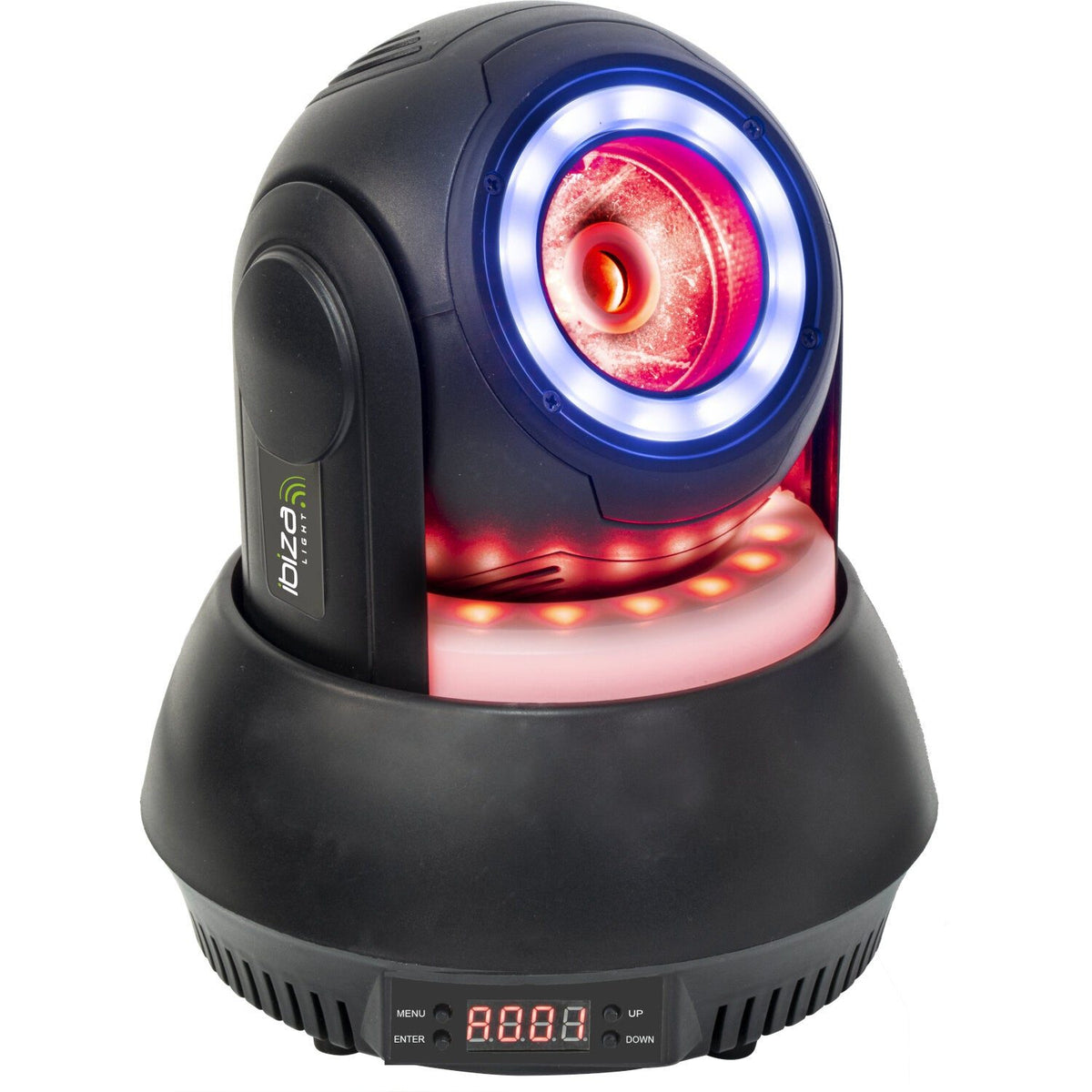 Ibiza Light & Sound STAR-BEAM-BL – Cabeza móvil Beam 40 W RGBW con 2 círculos luminosos (Carcasa negra) - Tempo Shop