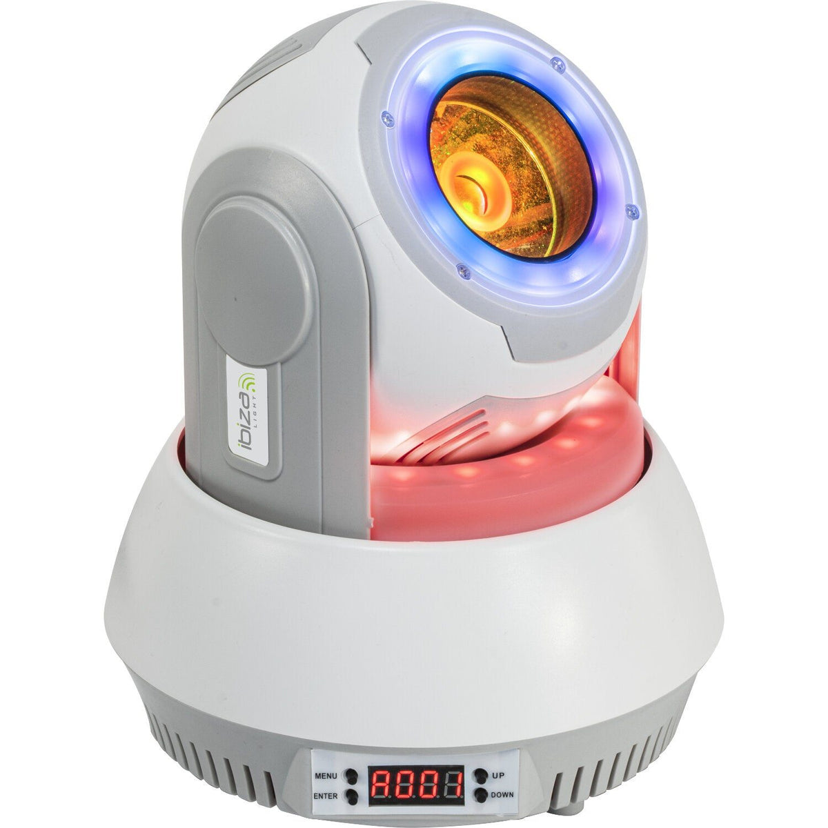 Ibiza Light & Sound STAR-BEAM-WH – Cabeza móvil Beam 40 W RGBW con 2 círculos luminosos (Carcasa blanca) - Tempo Shop