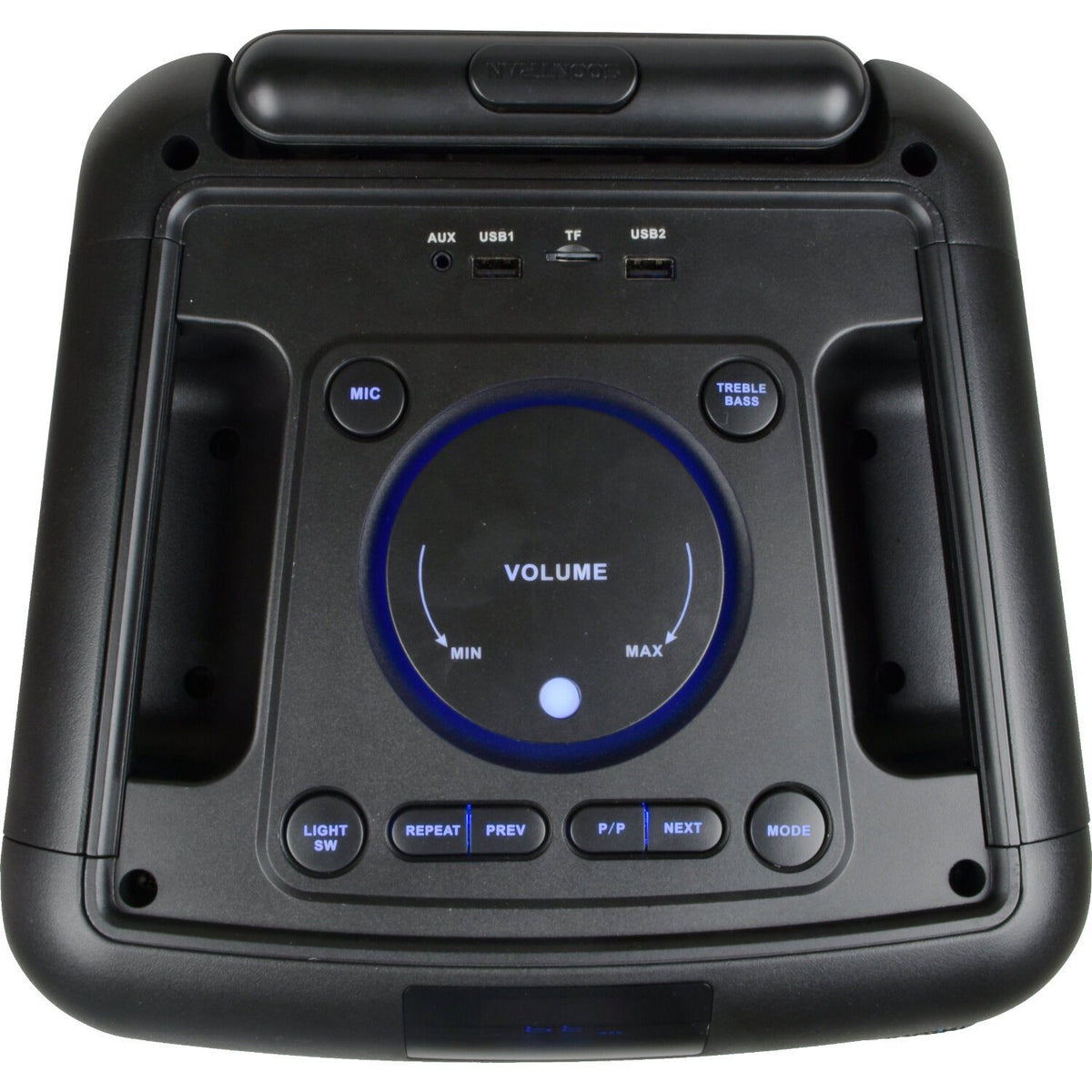 Ibiza Light & Sound STREET-WAVE – Altavoz portátil activo 2×8"/20 cm, 400 W con efecto LED “Fire”, Bluetooth, USB, microSD y