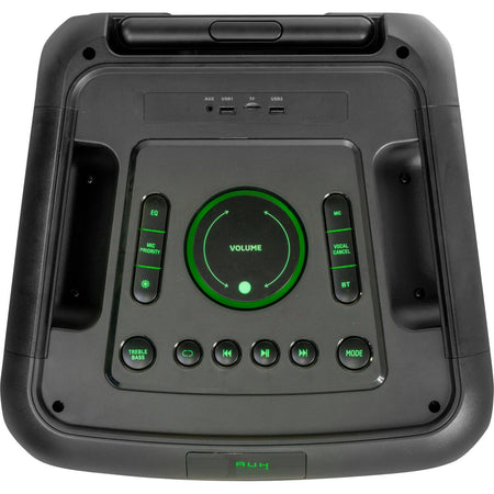 Ibiza Light & Sound STREET-WAVE-MAX – Altavoz portátil 12”/30 cm, 600 W con efecto LED “Fire”, Bluetooth, 2 USB, microSD y ba