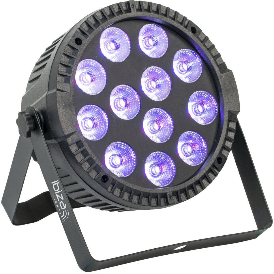 Ibiza Light & Sound THINPAR-12X6-RGBW – Proyector PAR extra-plano con 12 LED RGBW de 6 W - Tempo Shop
