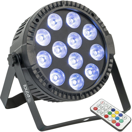 Ibiza Light & Sound THINPAR-12X6-RGBW – Proyector PAR extra-plano con 12 LED RGBW de 6 W - Tempo Shop