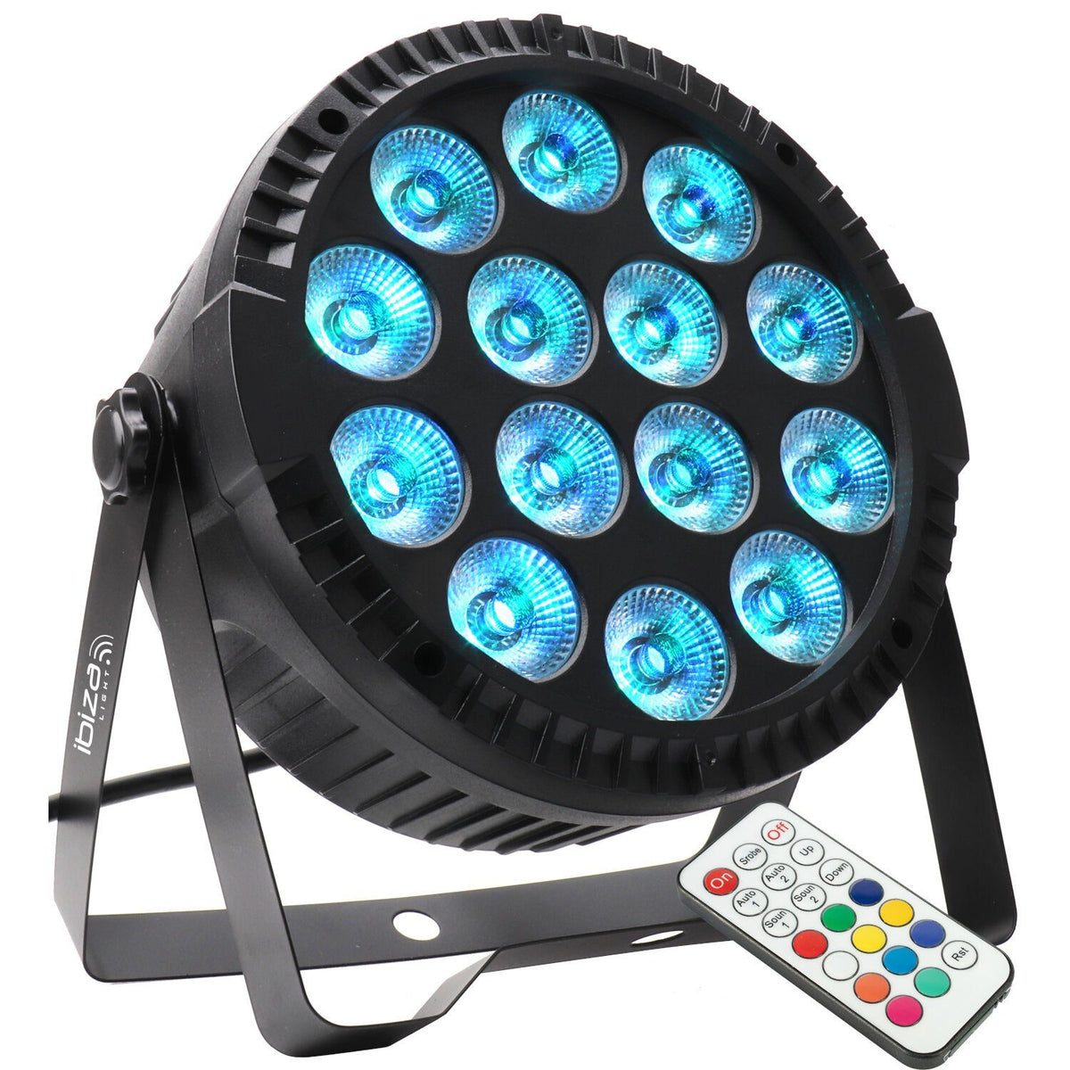 Ibiza Light & Sound THINPAR-14X6W-RGBW – Proyector PAR extra-plano con 14 LED RGBW de 6 W - Tempo Shop