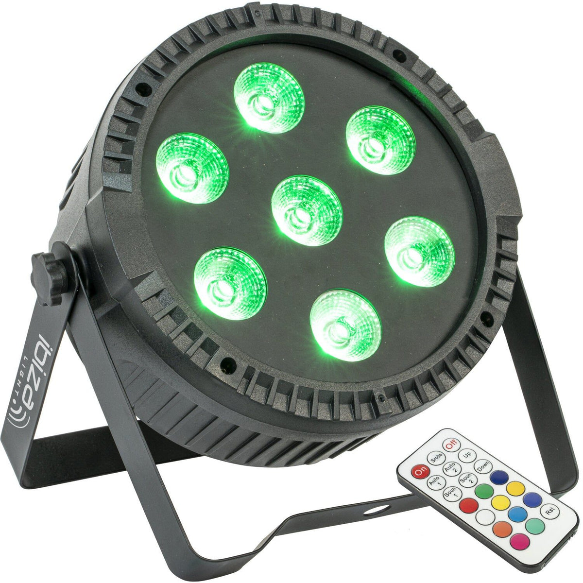 Ibiza Light & Sound THINPAR-7X6W-RGBW – Proyector PAR extra-plano con 7 LED RGBW de 6 W - Tempo Shop