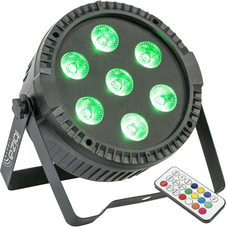 Ibiza Light & Sound THINPAR-7X6W-RGBW – Proyector PAR extra-plano con 7 LED RGBW de 6 W - Tempo Shop