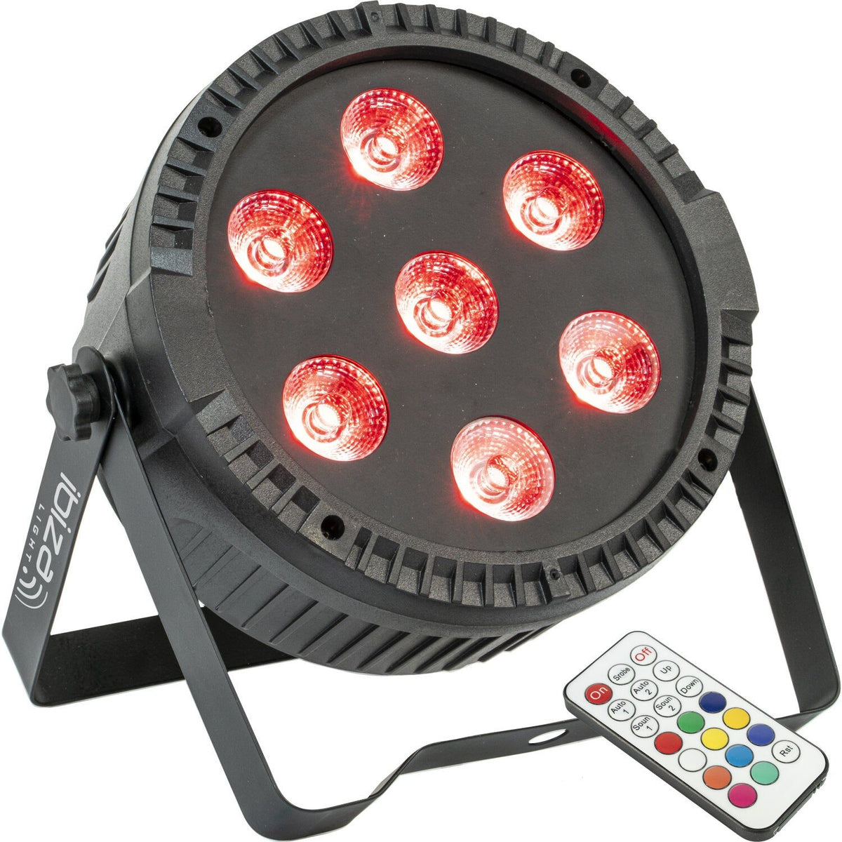 Ibiza Light & Sound THINPAR-7X6W-RGBW – Proyector PAR extra-plano con 7 LED RGBW de 6 W - Tempo Shop