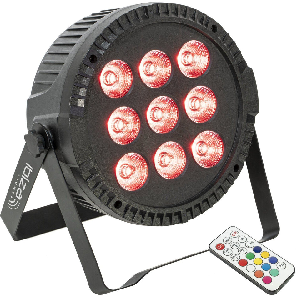 Ibiza Light & Sound THINPAR-9X6W-RGBW - Proyector PAR extra-plano 9×6 W RGBW 4-en-1 - Tempo Shop