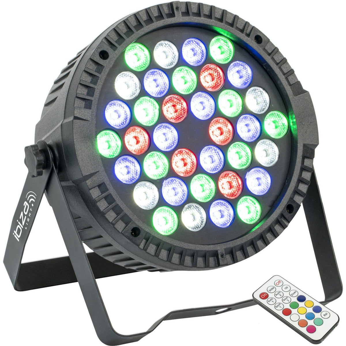 Ibiza Light & Sound THINPAR36X1-RGBW – Proyector PAR extra-plano con 36 LED RGBW de 1 W - Tempo Shop