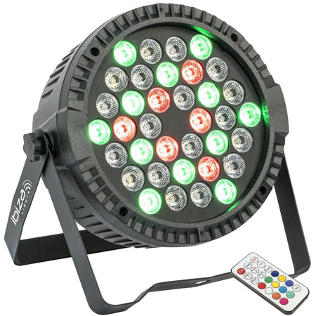 Ibiza Light & Sound THINPAR36X1-RGBW – Proyector PAR extra-plano con 36 LED RGBW de 1 W - Tempo Shop