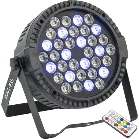Ibiza Light & Sound THINPAR36X1-RGBW – Proyector PAR extra-plano con 36 LED RGBW de 1 W - Tempo Shop
