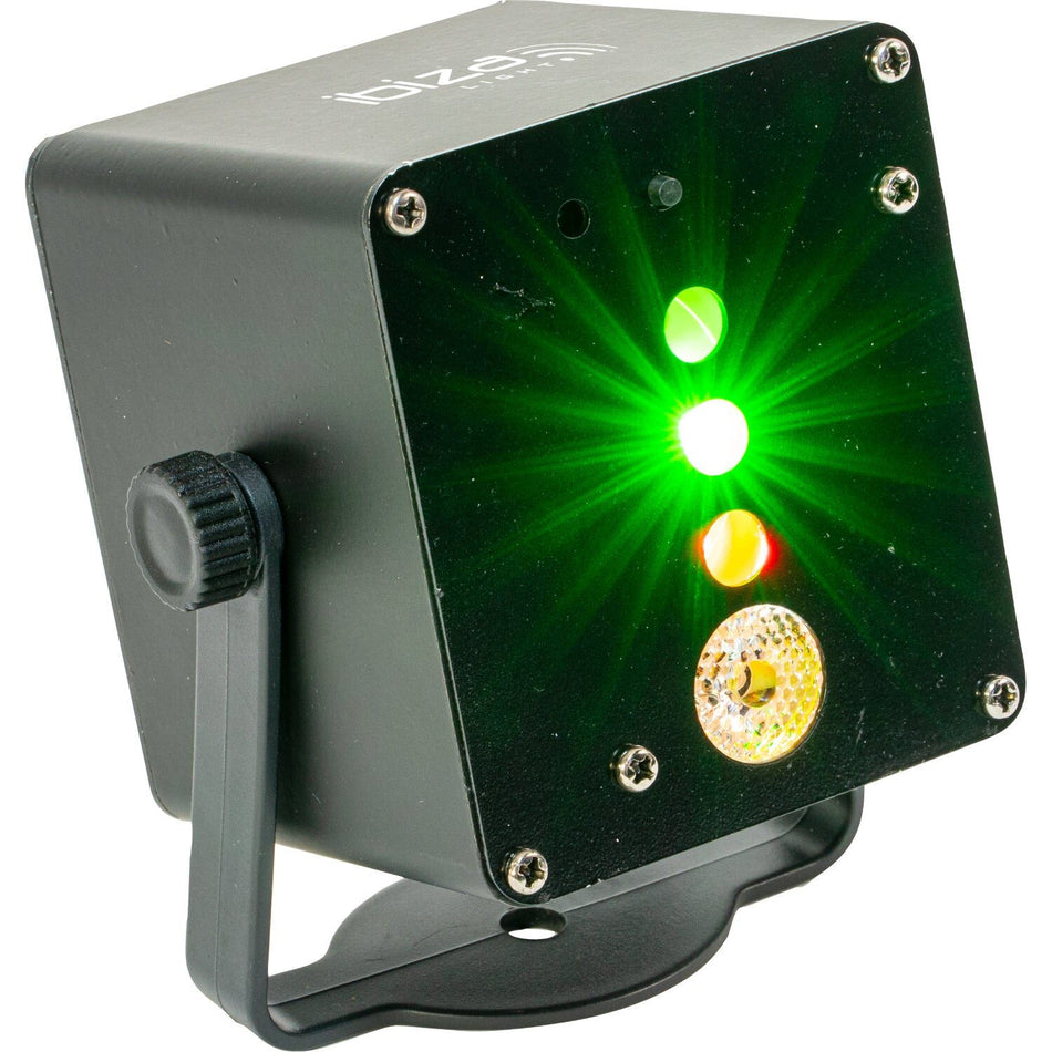 Ibiza Light & Sound TINYLED-LASRGB - Efecto miniatura de LED 3 W + láser RGB a baterías - Tempo Shop