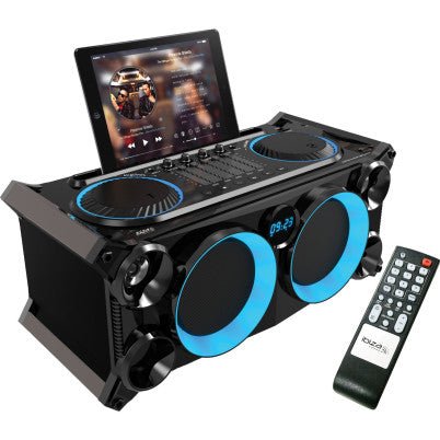 Ibiza Light & Sound SPLBOX200 - BK - Altavoz portátil 2x5.5''/200W con USB/SD/Bluetooth/FM/batería/grabación/LED, color negro - Tempo Shop