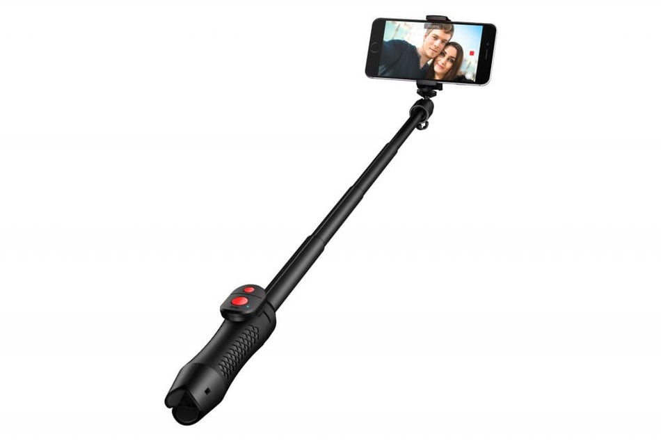 IK Multimedia iKlip Grip Pro - Selfie stick/trípode 4-en-1 con mando Bluetooth para móvil y cámara