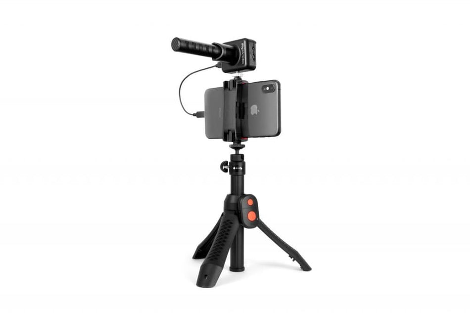 IK Multimedia CB-MICVIDEOGP-HCD-IN – Kit de vídeo móvil: iRig Mic Video + iKlip Grip Pro