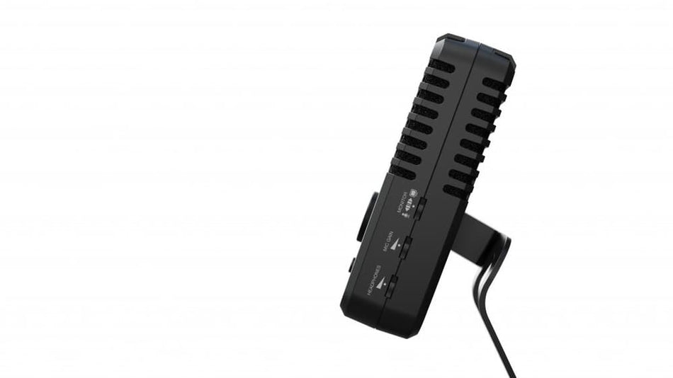 IK Multimedia iRig Stream Mic USB - Micrófono USB cardioide con interfaz estéreo, loopback e input auxiliar (16-bit/48 kHz)