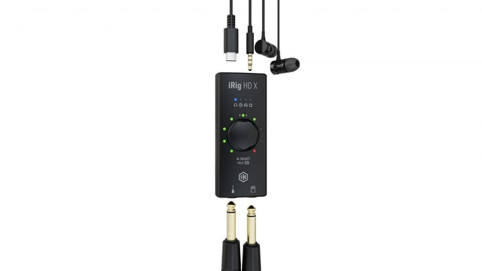 IK Multimedia iRig HD X - Interfaz 24-bit/96 kHz para guitarra/bajo con Loopback+, Amp Out y afinador integrado