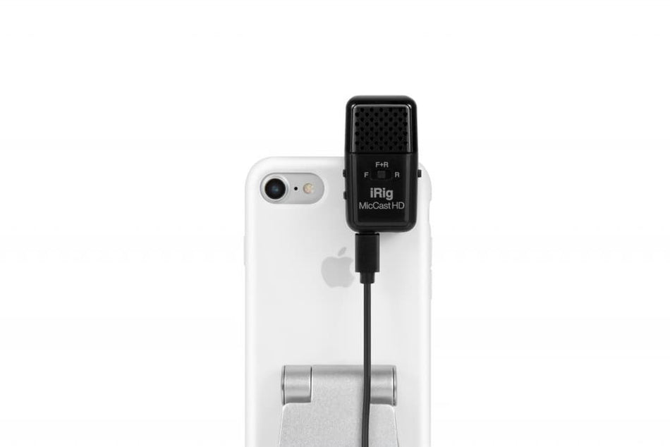 IK Multimedia iRig Mic Cast HD – Micrófono digital multipatrón (24-bit/96 kHz) para smartphone, tablet y ordenador