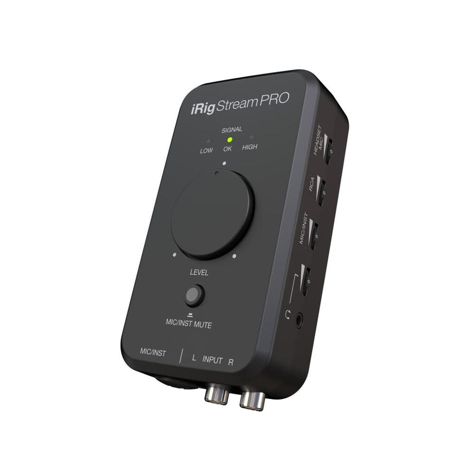 IK Multimedia iRig Stream Pro - Interfaz 4×2 para streaming 24-bit/96 kHz con Loopback+ y alimentación por baterías (iOS/Android/Mac/PC)