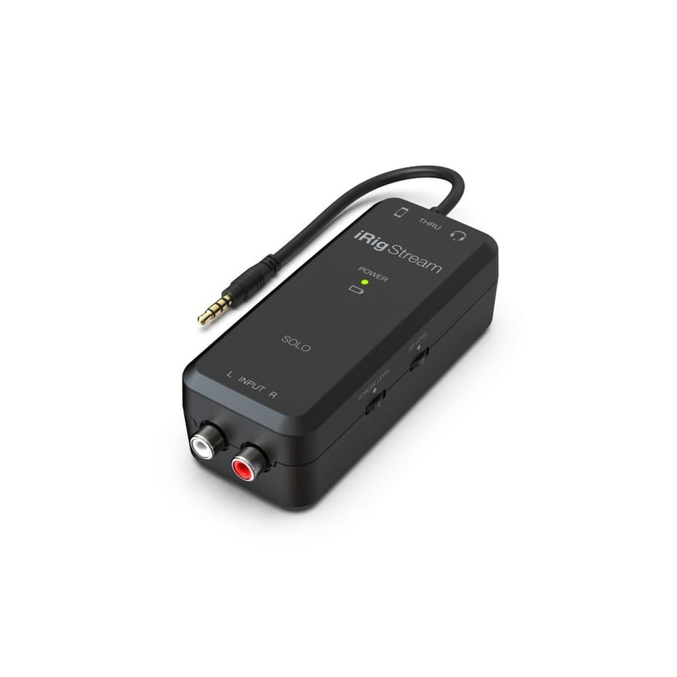 IK Multimedia iRig Stream Solo - Interfaz para streaming por TRRS con mezcla de 3 fuentes, Loopback y monitorización directa