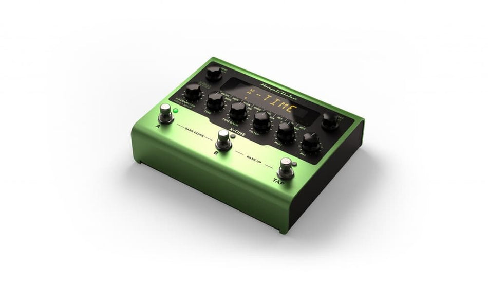 IK Multimedia AmpliTube X-GEAR X-TIME - Pedal digital de delay estéreo con interfaz USB y MIDI
