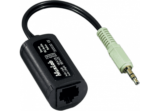 MuxLab 500030 - Balun de Audio Estéreo para PC y Multimedia (Jack 3.5mm a RJ45)