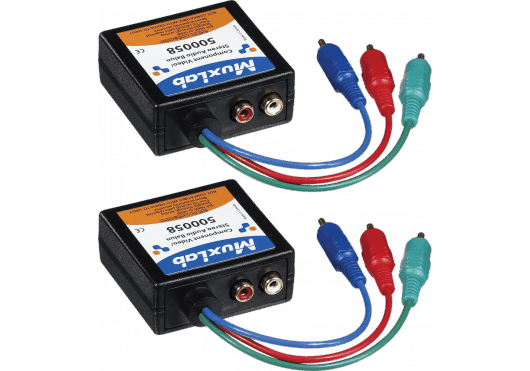 MuxLab 500058-2PK - Kit Balun para Video por Componentes y Audio Estéreo (Macho)